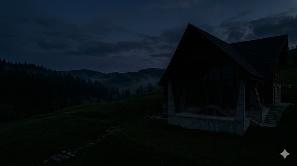 Exterior de cabana in peisaj montan